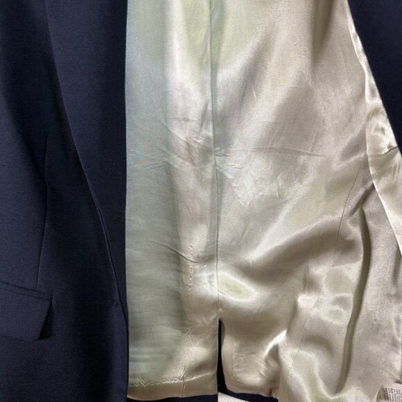 J. Crew Wool Blend Schoolboy Gold Buttons Blazer 10 Navy Blue Academia Preppy - Picture 4 of 13